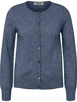 Strickjacke aus 100% Premium-Kaschmir Peter Hahn blau