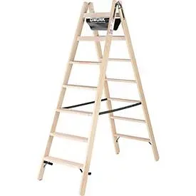 MUNK Günzburger Steigtechnik 033814 Holz Stufen-Stehleiter 12.8 kg
