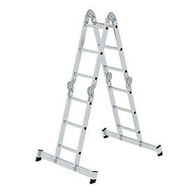 Vielzweckleiter 4-teilig mit nivello®-Traverse 4x3 Sprossen
