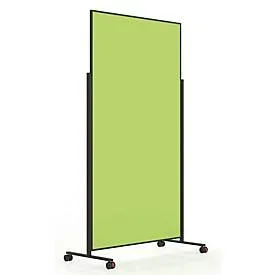 Magnetoplan mobile Moderationstafel VarioPin Black, Hoch-/Querformat, 2-seitig nutzbar, B 1000 x H 1800 mm, Filz/Aluminium, grün/schwarz