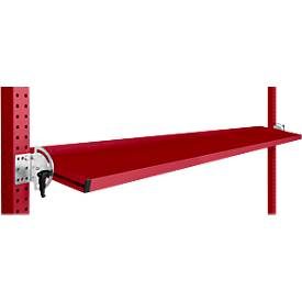 Manuflex Neigbare Ablagekonsole, für Reihe Universal oder Profi, Nutztiefe 345 mm, für Tischbreite 1750 mm, rubinrot