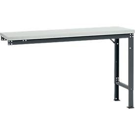 Manuflex Ansatztisch UNIVERSAL Spezial, 1500 x 800 mm, Kunststoff lichtgrau, anthrazit
