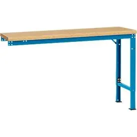 Manuflex Ansatztisch UNIVERSAL Spezial, 1500 x 800 mm, Multiplex natur, lichtblau