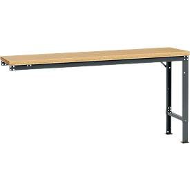 Manuflex Ansatztisch UNIVERSAL Spezial, 1750 x 800 mm, Multiplex natur, anthrazit