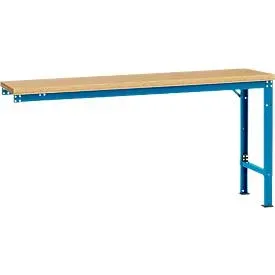 Manuflex Ansatztisch UNIVERSAL Spezial, 1750 x 800 mm, Multiplex natur, lichtblau