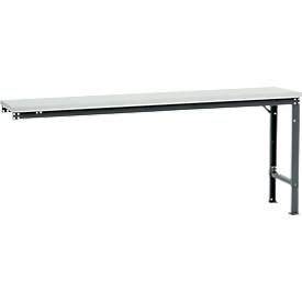 Manuflex Ansatztisch UNIVERSAL Spezial, 2000 x 800 mm, Kunststoff lichtgrau, anthrazit