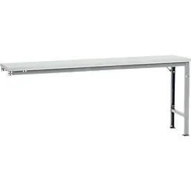 Manuflex Ansatztisch UNIVERSAL Spezial, 2000 x 800 mm, Melamin lichtgrau, alusilber