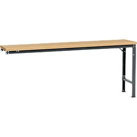 Manuflex Ansatztisch UNIVERSAL Spezial, 2000 x 800 mm, Multiplex natur, anthrazit