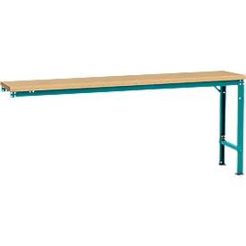 Manuflex Ansatztisch UNIVERSAL Spezial, 2000 x 800 mm, Multiplex natur, wasserblau