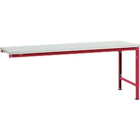Manuflex Ansatztisch UNIVERSAL Spezial, Tischplatte Melamin, 2000x1000, rubinrot