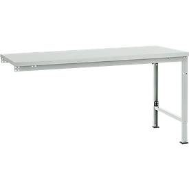 Manuflex Ansatztisch UNIVERSAL Spezial, Tischplatte Kunststoff, 1750x1000, lichtgrau