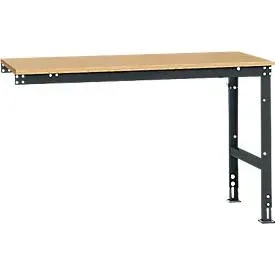 Manuflex Ansatztisch UNIVERSAL Standard, 1500 x 800 mm, Multiplex natur, anthrazit