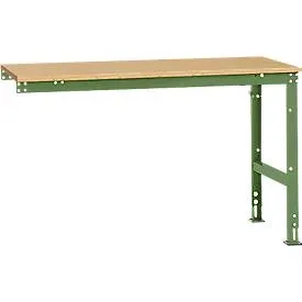 Manuflex Ansatztisch UNIVERSAL Standard, 1500 x 800 mm, Multiplex natur, resedagrün