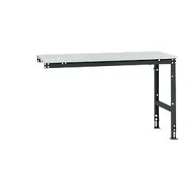 Manuflex Ansatztisch UNIVERSAL Standard, 1500 x 800 mm, Kunststoff lichtgrau, anthrazit