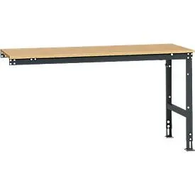 Manuflex Ansatztisch UNIVERSAL Standard, 1750 x 800 mm, Multiplex natur, anthrazit