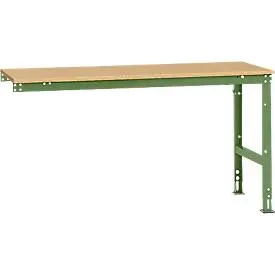 Manuflex Ansatztisch UNIVERSAL Standard, 1750 x 800 mm, Multiplex natur, resedagrün