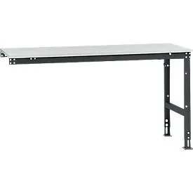 Manuflex Ansatztisch UNIVERSAL Standard, 1750 x 800 mm, Kunststoff lichtgrau, anthrazit