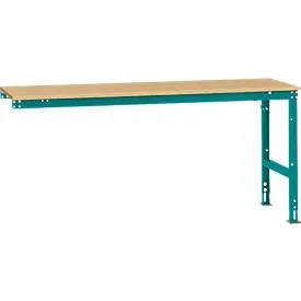 Manuflex Ansatztisch UNIVERSAL Standard, 2000 x 800 mm, Multiplex natur, wasserblau