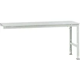 Manuflex Ansatztisch UNIVERSAL Standard, 2000 x 800 mm, Melamin lichtgrau, lichtgrau