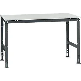 Manuflex Arbeitstisch UNIVERSAL Standard, 1500 x 1000 mm, Kunststoff lichtgrau, anthrazit