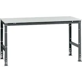 Manuflex Arbeitstisch UNIVERSAL Standard, 1750 x 1000 mm, Kunststoff lichtgrau, anthrazit