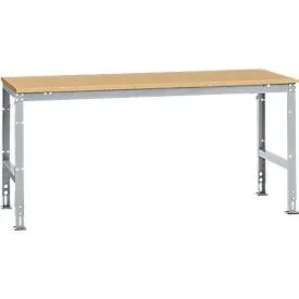 Manuflex Arbeitstisch UNIVERSAL Standard, 2000 x 1000 mm, Multiplex natur, alusilber