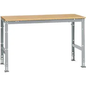 Manuflex Grundtisch UNIVERSAL Standard, Tischplatte Multiplex, 1500x800, alusilber