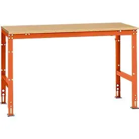 Manuflex Grundtisch UNIVERSAL Standard, Tischplatte Multiplex, 1500x800, rotorange