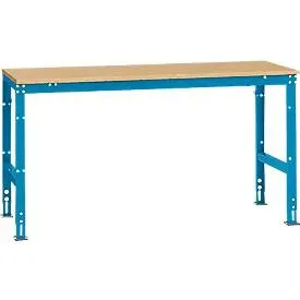 Manuflex Grundtisch UNIVERSAL Standard, Tischplatte Multiplex, 1750x800, lichtblau