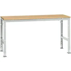 Manuflex Grundtisch UNIVERSAL Standard, Tischplatte Multiplex, 1750x800, lichtgrau