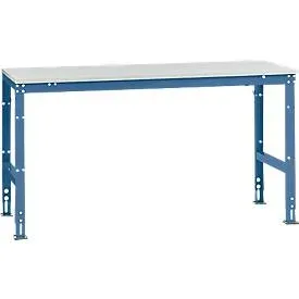 Manuflex Grundtisch UNIVERSAL Standard, Tischplatte Melamin, 1750x800, brillantblau