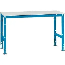 Manuflex Grundtisch UNIVERSAL Standard, Tischplatte Kunststoff, 1500x800, lichtblau
