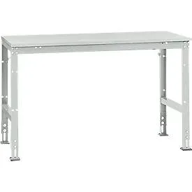 Manuflex Grundtisch UNIVERSAL Standard, Tischplatte Kunststoff, 1500x800, lichtgrau