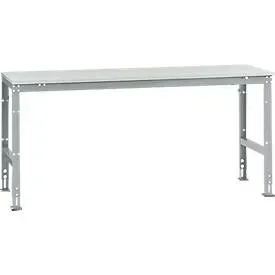 Manuflex Grundtisch UNIVERSAL Standard, Tischplatte Kunststoff, 2000x800, alusilber