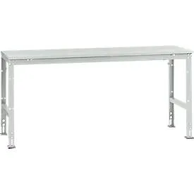 Manuflex Grundtisch UNIVERSAL Standard, Tischplatte Kunststoff, 2000x800, lichtgrau
