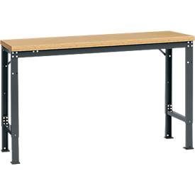 Manuflex Grundtisch UNIVERSAL Spezial, 1500 x 800 mm, Multiplex natur, anthrazit