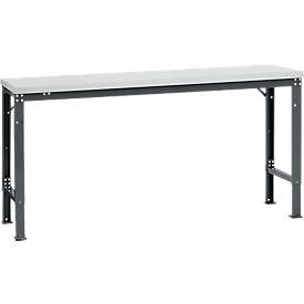 Manuflex Grundtisch UNIVERSAL Spezial, 1750 x 800 mm, Kunststoff lichtgrau, anthrazit