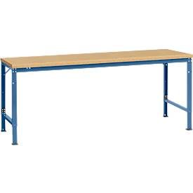 Manuflex Grundtisch UNIVERSAL Spezial, 2000 x 1000 mm, Multiplex natur, brillantblau