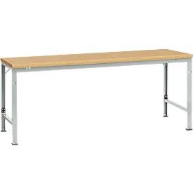 Manuflex Grundtisch UNIVERSAL Spezial, 2000 x 1000 mm, Multiplex natur, lichtgrau