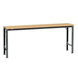 Manuflex Grundtisch UNIVERSAL Spezial, 2000 x 800 mm, Multiplex natur, anthrazit