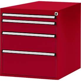 Manuflex Schubladen-Unterbau, für T 1000 mm, rubinrot