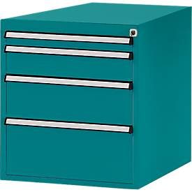 Manuflex Schubladen-Unterbau, für T 800 mm, wasserblau