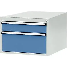 Manuflex Schubladen-Unterbauten, für Werkbank Profi Tiefe 700 mm, lichtgrau/brillantblau