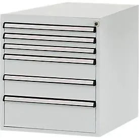 Manuflex Schubladen-Unterbauten, für Werkbank Profi Tiefe 700 mm, lichtgrau