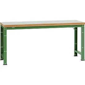 Manuflex Werkbank Profi Standard, Tischplatte Kunststoff B 2000 x T 700, resedagrün