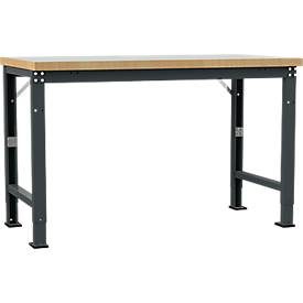 Manuflex Werkbank Profi Spezial, Tischplatte Kunststoff, 1500 x 700 mm, anthrazit