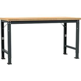 Manuflex Werkbank Profi Spezial, Tischplatte Multiplex, 1750 x 700 mm, anthrazit