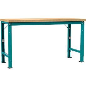 Manuflex Werkbank Profi Spezial, Tischplatte Multiplex, 1750 x 700 mm, wasserblau