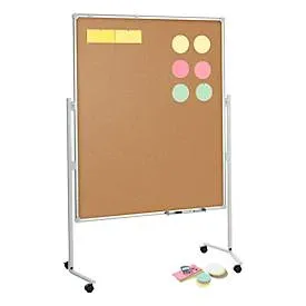 MAUL Moderationstafel Pro, Kork/Kork + Moderationskarten-Set mit 360 Karten und 200 Pin-Nadeln