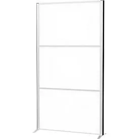 MAUL Stellwandsystem MAULconnecto, 3 Whiteboard-Steckmodule, Klettverbindung, H 1800 x B 1000 mm, silber